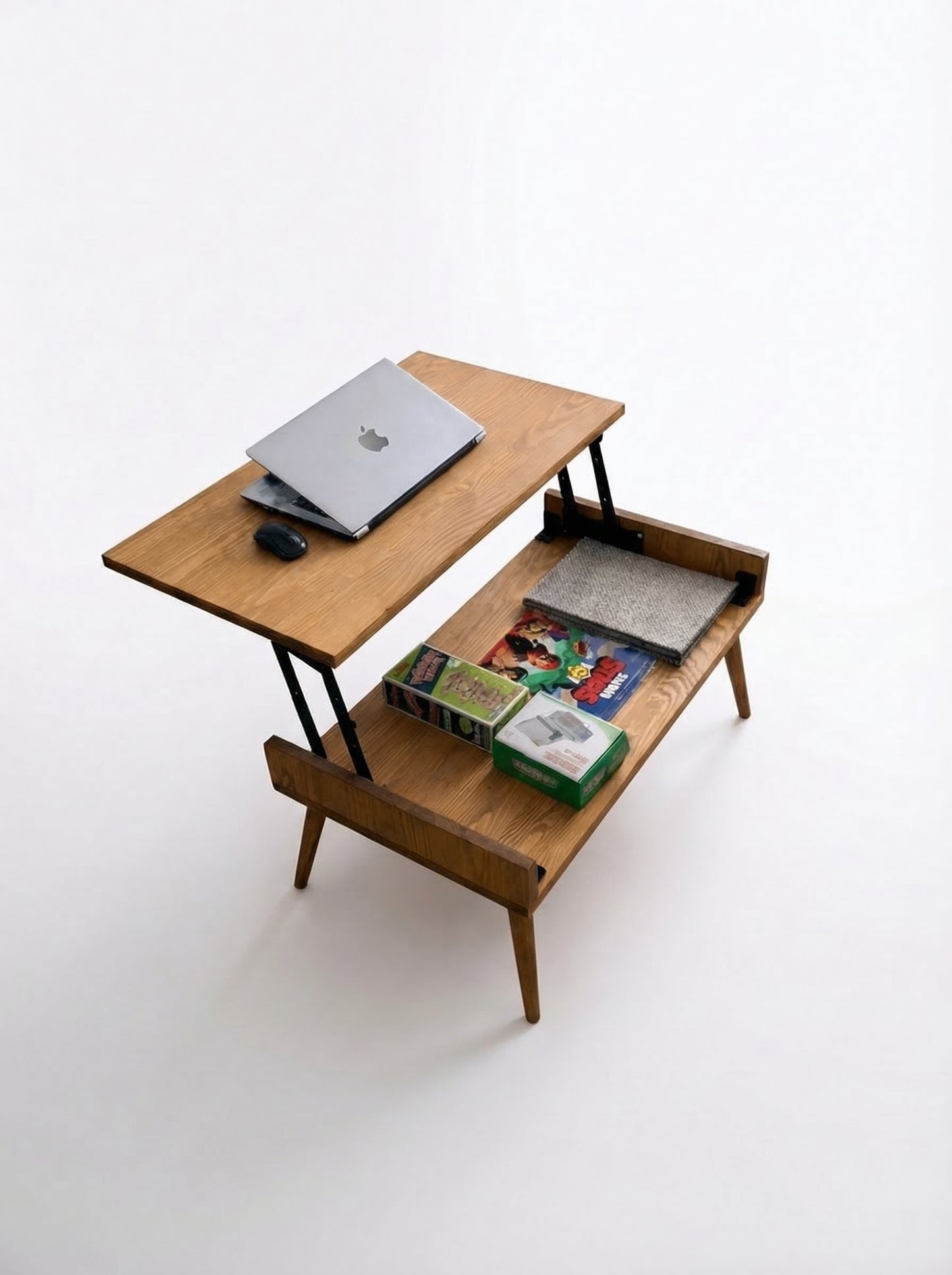 Handcrafted Solid Wood Lift-Top Coffee Table