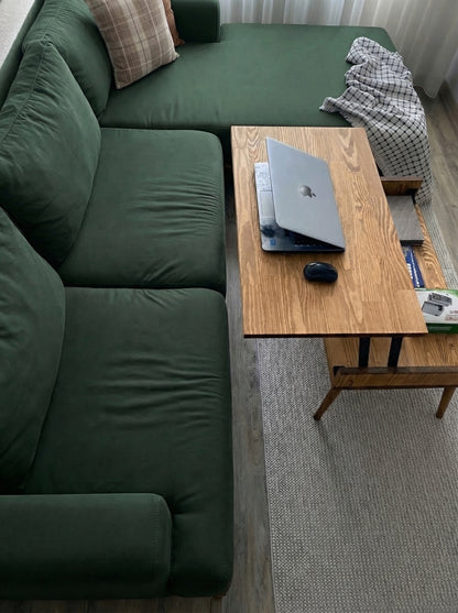 Handcrafted Solid Wood Lift-Top Coffee Table